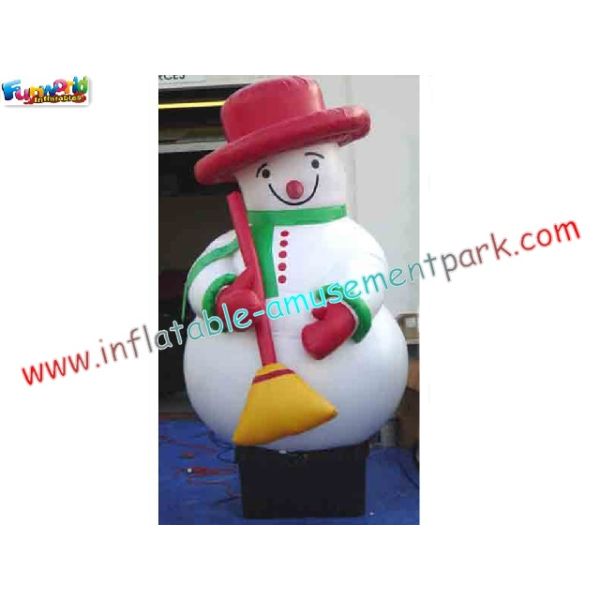 Customized Outside Inflatable Christmas Decorations PVC 5M Snowman
