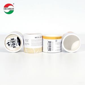 China Custom Eco Friendly Biodegradable White Cardboard Paper Tube with OEM Size CMYK UV Gold Stamping Printing Paper Tube for Capsules on sale