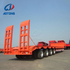 Optional Features 2 Axles Low Bed Trailer for Heavy Equipment Transportation