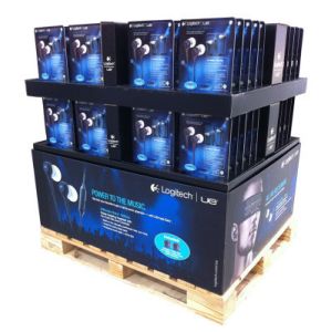 Recycled Cardboard Pallet Display , Supermarket Promotion Pallet Display Box