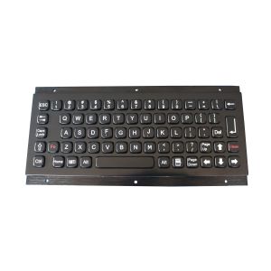 Brushed Black Titanium Industrial Metal Keyboard High Vandal Proof Panel Mount