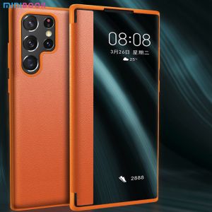 Customer Logo Accepted Minibook Pu Leather Case for Samsung Galaxy S23 Ultra