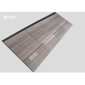 White Wood Grain Marble Wall Cladding Panels Smooth Surface Moderate Hardness