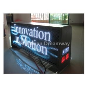 Customized 5mm Pixel SMD RGB Taxi LED Display 40000 Dots with Aluminum Cabinet ,