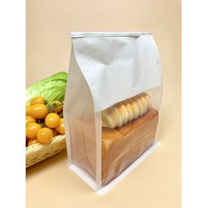 Recycle Plastic Transparent Bread Baguette Bag with Customized Strap
