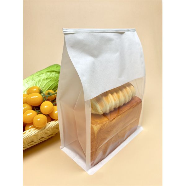 Quality Recycle Plastic Transparent Bread Baguette Bag with Customized Strap wholesale