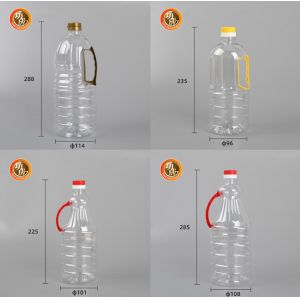 PET Edible Oil Soy Sauce Plastic Bottle With Handle OEM ODM