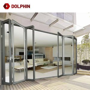 Factory Direct Shop Windows Aluminum Folding Window Vertical Bi-Fold Window For