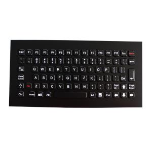 Industrial Panel Mounted Metal Keyboard Waterproof Black Titanium Electroplated