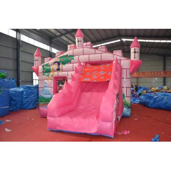 Commercial Jumping Castle with Slide and Custom Logo Printed Cow Bouncy House Design
