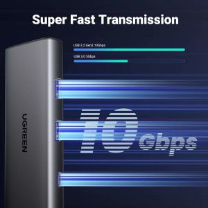 Revodok Pro 107 Network Device 7 In 1 10Gbps USB C 3.2 USB-A 3.2 100W SD TF Card