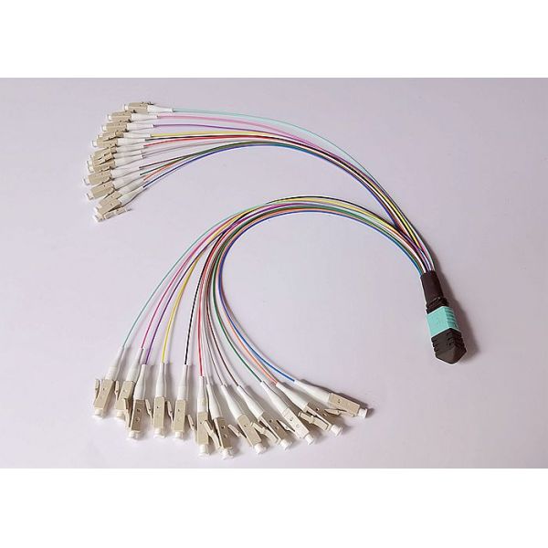 24 Fiber MPO LC PC Patch Cord 0.9mm LSZH MPO Breakout Cable
