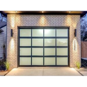 Sound Insulation Water Tightness Class 3 Transparent Garage Door Glass Sectional Garage Door with Customized As Order
