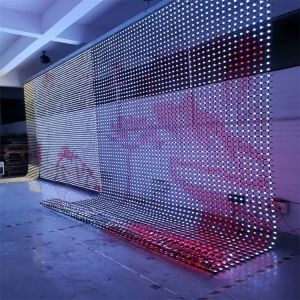 Flexible Transparent Mesh LED Screen with CE RoHS Certification and P100 Pixel