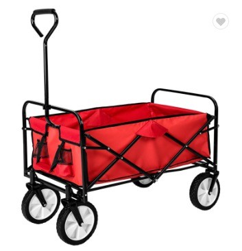 Quality Customized Support Heavy Duty Steel Trolley Hand Folding Wagon Cart for Heavy Loads wholesale