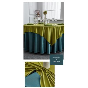 Customized Polyester Wedding Banquet Table Cloth Dobby Pattern
