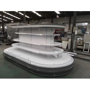 Buy cheap Semi Vertical Supermarket Open Display Fridge Round Island Refrigerator from wholesalers