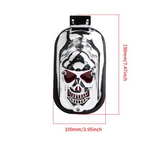 Skull Head Shape Red LED Motorcycle Tail Light with Rear Position for Enhanced