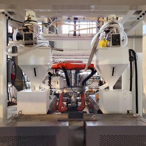 Cheap HDPE LDPE LLDPE PE Plastic Film Blowing Process Double Die Head for sale