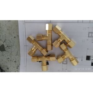 Cheap Brass Tee, Custom CNC Brass Connector Products, made in China professional manufacturer for sale