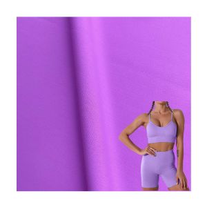Cheap Moisture-Wicking 40D Tricot Knitted Nylon Spandex Fabric for UV Resistant Yoga Wear for sale