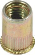 M5-M10 Yellow Zinc Flat Head Knurled Body Open End Rivet Nut For Furniture
