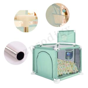 Foldable Multicolor Portable Baby Playard Fence Oxford Fabric Material