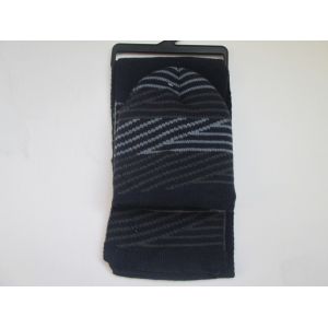 Cheap MENS acrylic hat&amp;scarf--Jacquard winter set--soft plush lining--Winter or outdoor use for sale