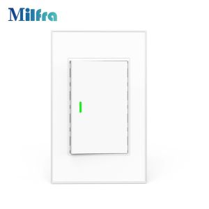 TB21 No Netural Wire Single Live Wire Smart Light Switch 1 2 3 Gang White and