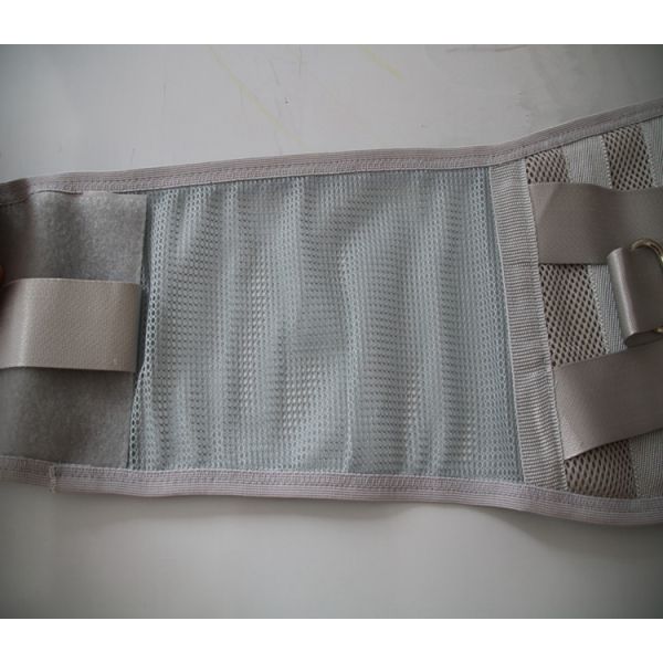 Cross - Stiffening Waist Support Belt Breathable Mesh Cloth Silver Gray Color