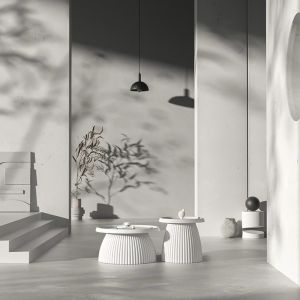 Creative Household Round Small Plastic Tea Table For Mall