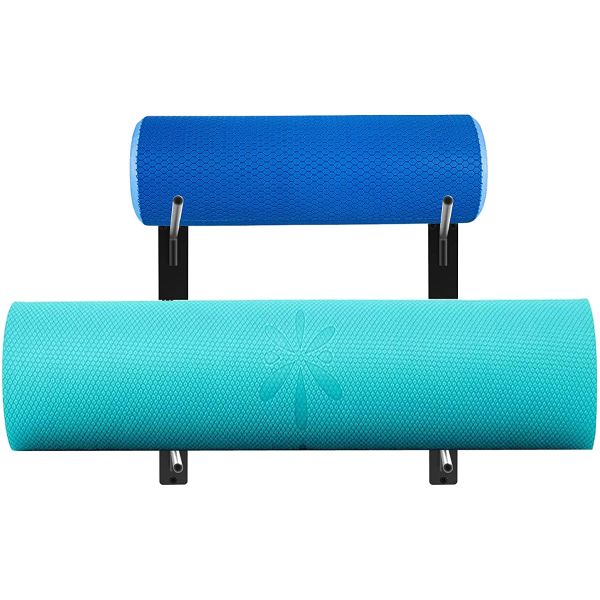Wall Mount Yoga Mat Holder Foam Roller Towel Rack Gym Accessories Storage Rack Wedding Steel Multifunction Modern Rectangle 1,2
