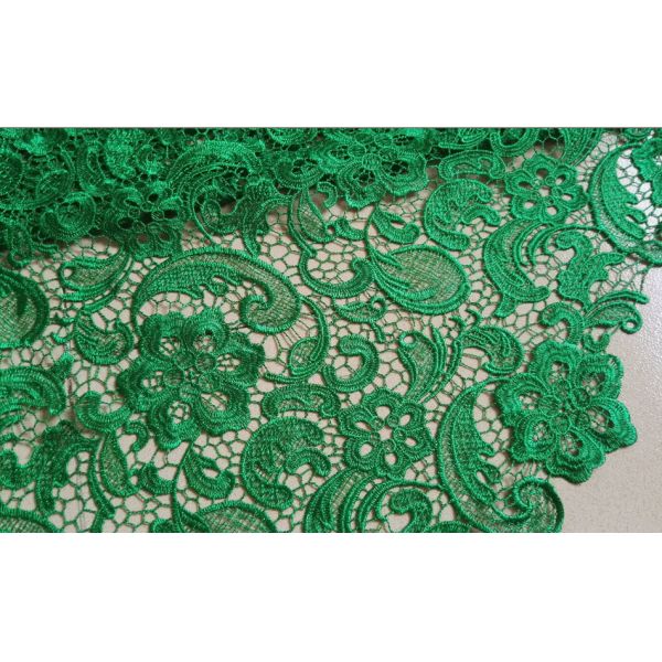 100% Polyester Water Soluble Embroidery Fabric Green Color