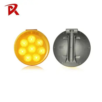 Quality Yellow Red Solar Flashing Warning Lights Traffic Safety  Sunflower Led Light wholesale