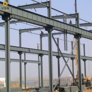 Multi Story Prefabricated Steel Frame Building with Insulated Wall Panel and