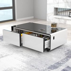 School Design Style Multifunctional Refrigerator Coffee Table with Wireless
