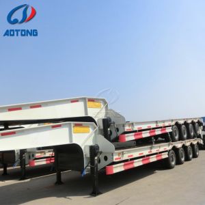 Heavy Duty Aorong 4 axle 80-120Ton Lowbed Trailer with 40 Ton Two Speed Landing