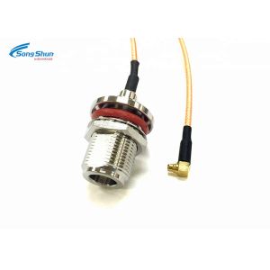 MCX Plug O - Ring Pigtail Cable Right Angle N Jack Bulkhead RG316 Copper