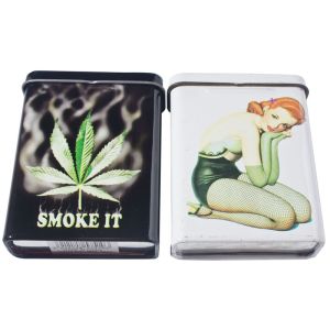 Rectangle Metal Cigar Tin Container ,Cigar Packaging Tin Container