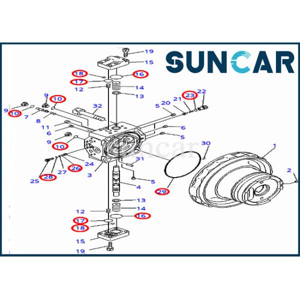 Motor Assy 708-8F-00211 Final Drive Sealing Kit For Komatsu Excavator PC200-7 Travel Gearbox
