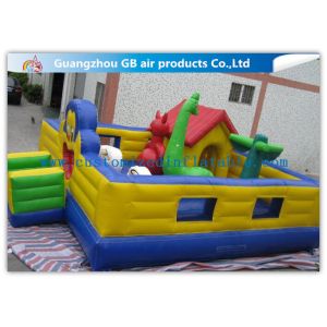 Cartoon Inflatable Bouncy Castle Combo / Inflatable Trampoline For Kids