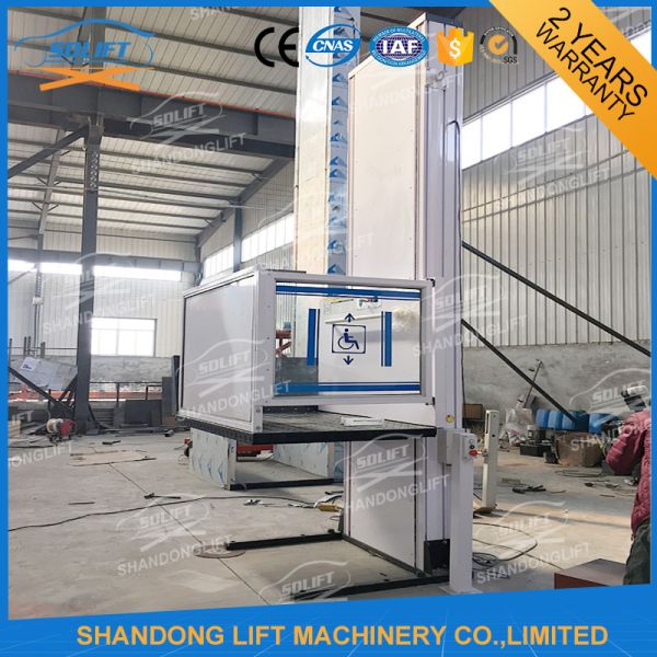 Small Home Stair Platform Lift Vertical Wheelchair Lift for Disabled People with