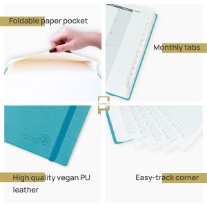 Softcover Weekly Planner Donau Blue With Yearly Monthly Daily Schedule