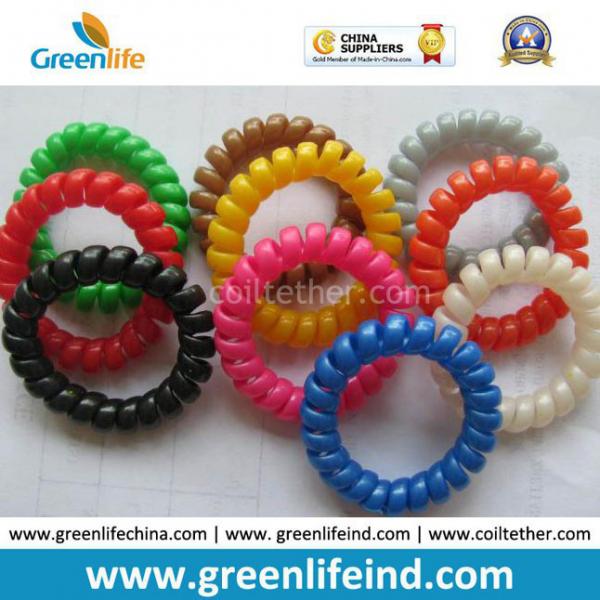 Quality Pure Colors Phone Cord Shape Round Wrist Band Coil Rope wholesale