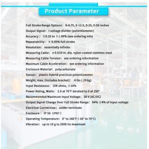 General Aviation Automobile Mine Deep Sea and Ship Deformation Sensor Range 0-25