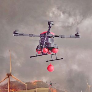 Dry Powder Fire Ball UAV For Firefighting And Emergency Rescue Payload Drone