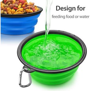 Silicone Collapsible Slow eating Dog Water Bowl Portable Foldable For Feeding