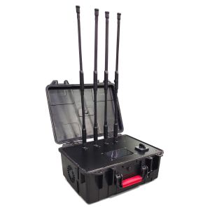 4 Bands High Power Anti Drone UAV GPS WIFI Jammer 315 433 868 915 Remote Control
