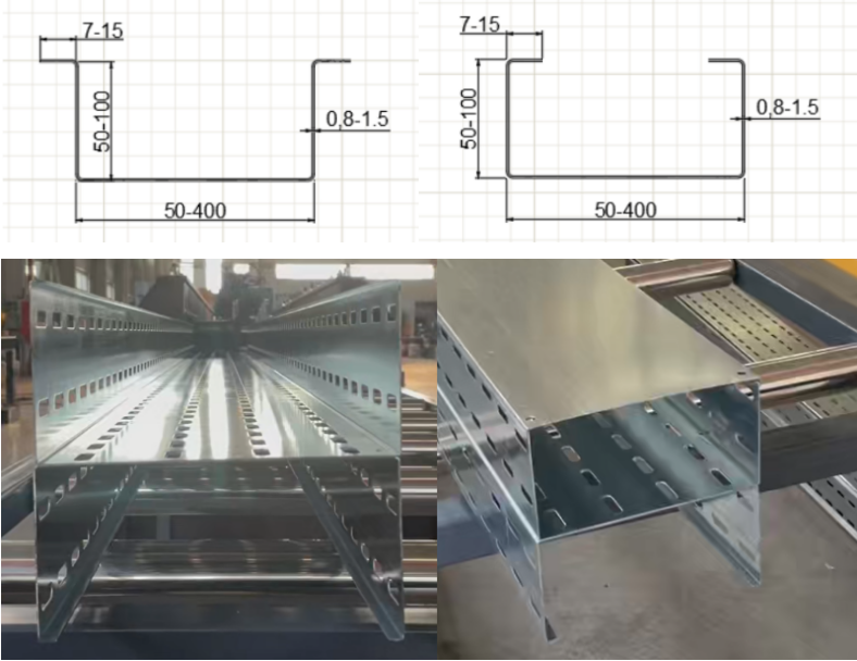 Cable Tray And Cover Profile Rolling Forming Machine