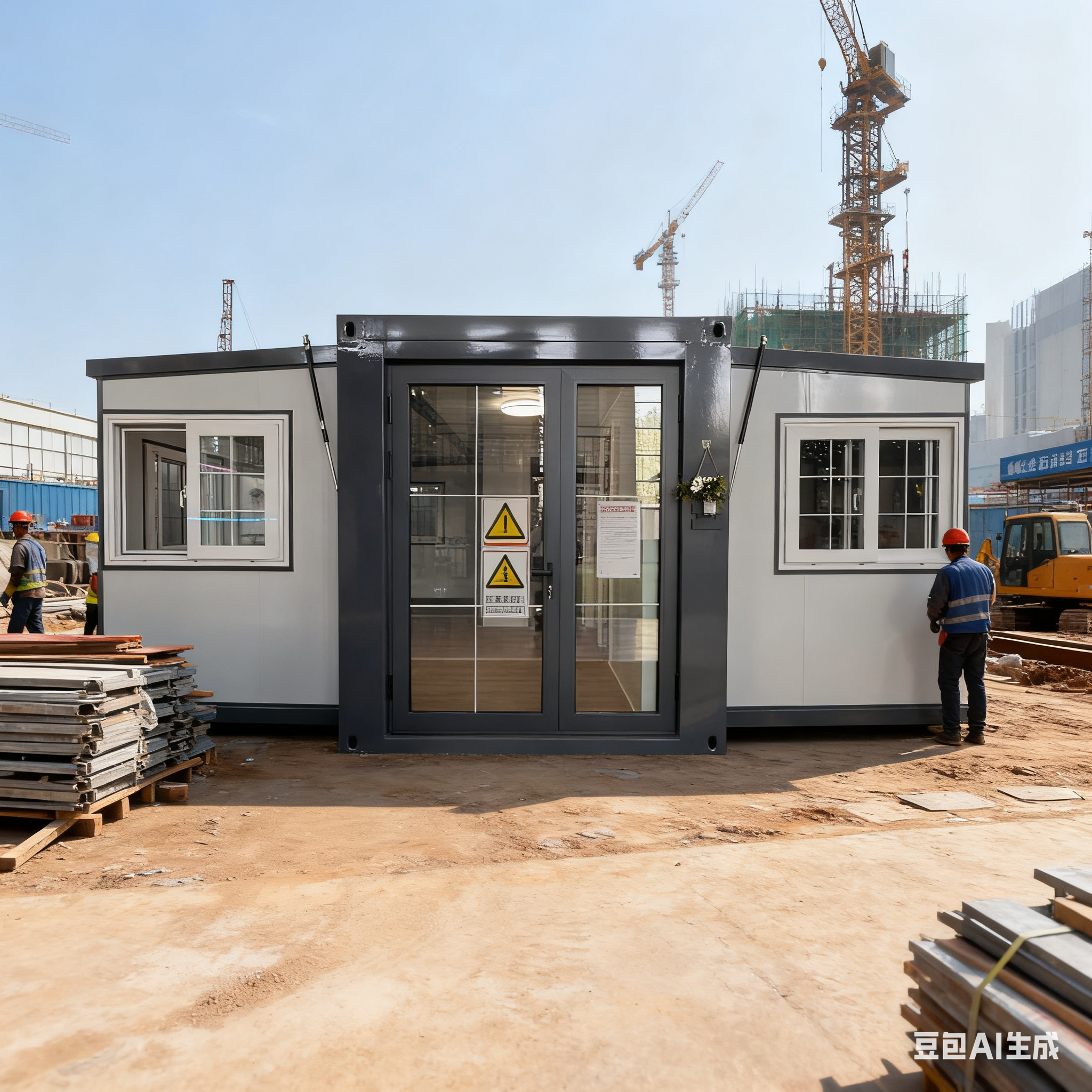 Cheap Modern Design Stackable Foldable 20ft Container with Manual Locking Mechanism and Galvanized Light Steel Frame for sale